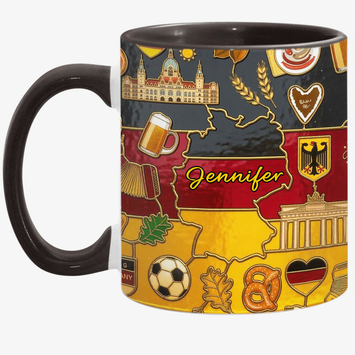 Custom Germany Accent Mug With Name In Germany Map