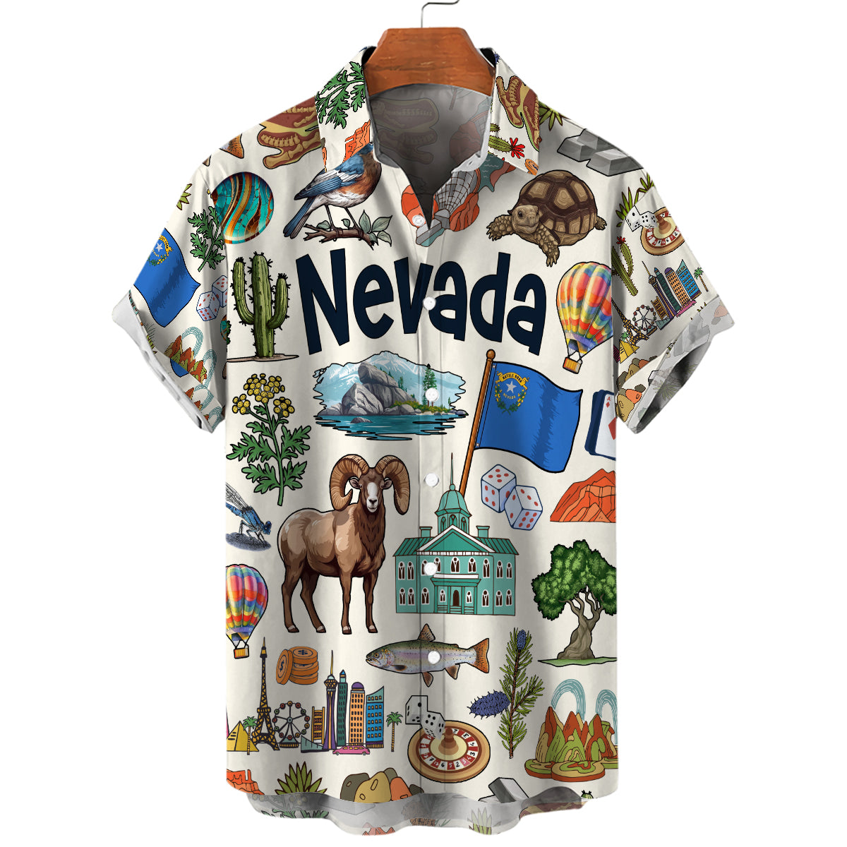 Nevada Hawaiian Shirt For Vacation And Travel Lovers