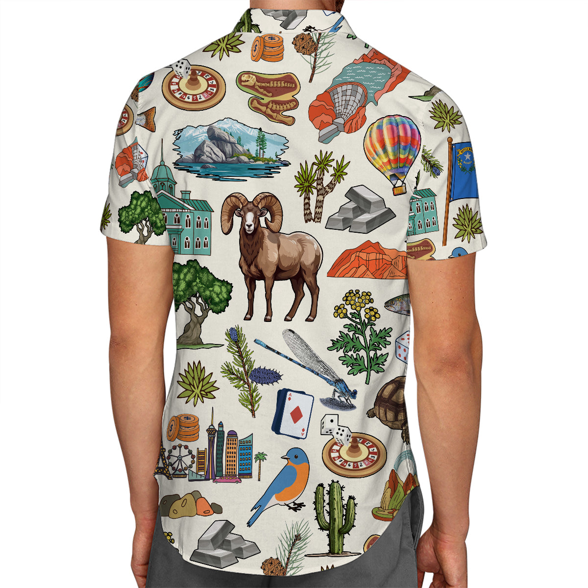 Nevada Hawaiian Shirt For Vacation And Travel Lovers