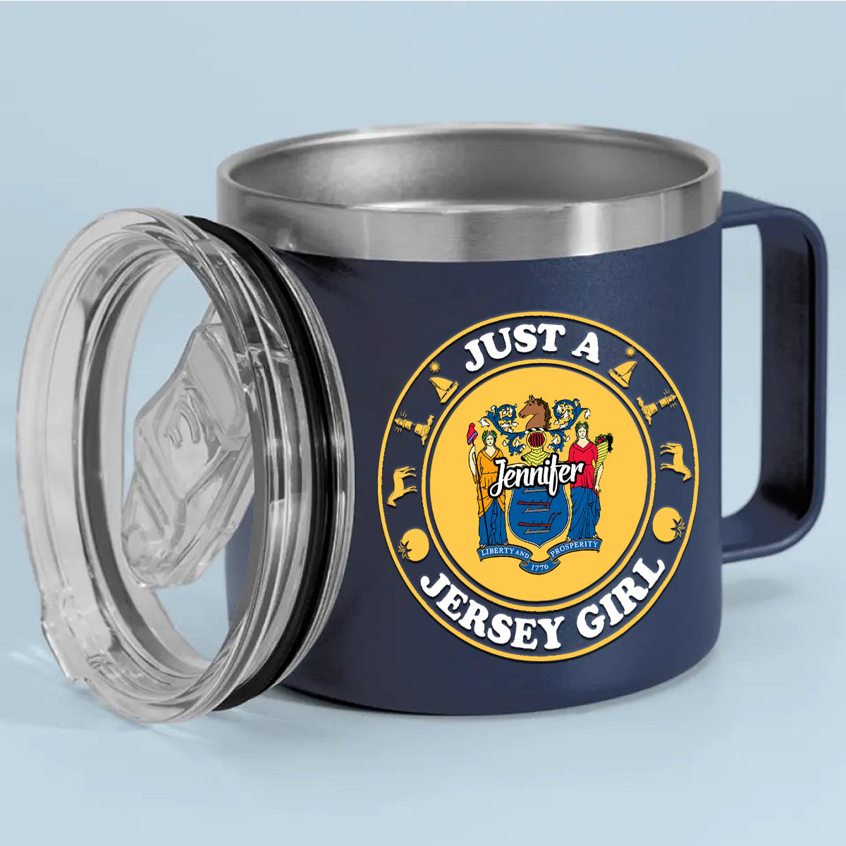 Custom Just A Jersey Girl Tumbler 14oz With Your Name