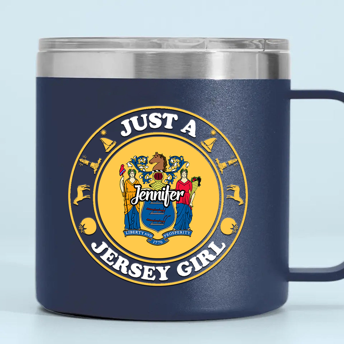 Custom Just A Jersey Girl Tumbler 14oz With Your Name