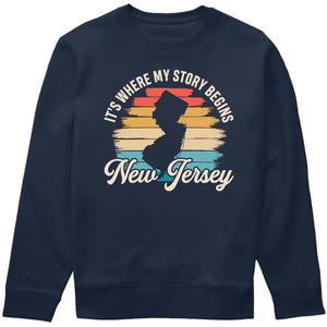 New Jersey It's Where My Story Begins T-shirt Vintage Retro