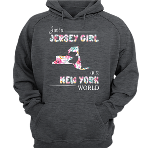 Just A Jersey Girl In A New York World Flower T-shirt