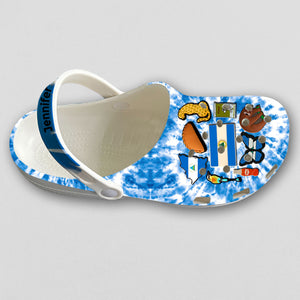 Nicaragua Personalized Clogs Shoes With Symbols Tie Dye