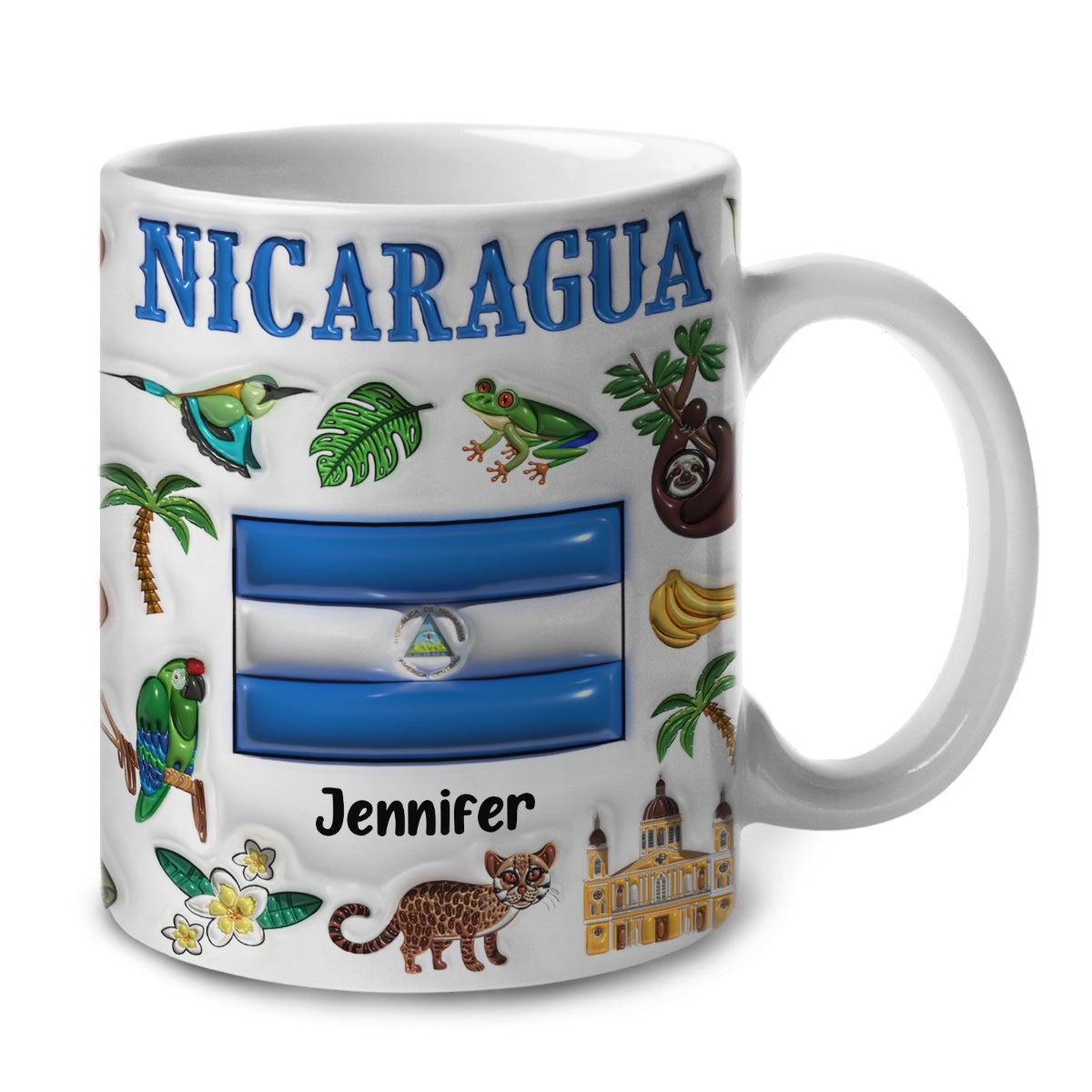 Custom Nicaragua Coffee Mug Cup With Your Name