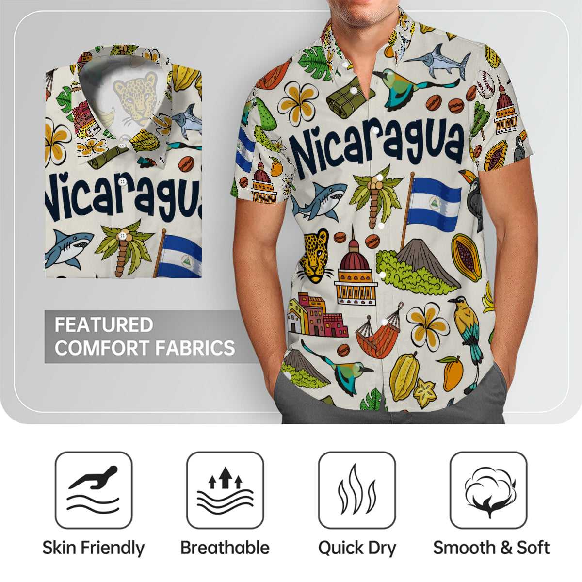 Nicaragua Hawaiian Shirt For Vacation And Travel Lovers