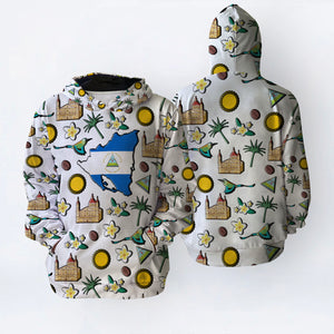 Nicaragua All Over Print Hoodie With Nicaraguan Flag And Symbols