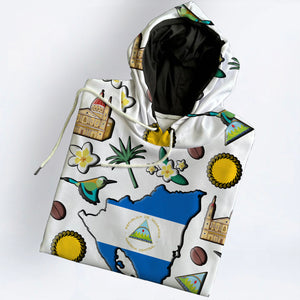 Nicaragua All Over Print Hoodie With Nicaraguan Flag And Symbols