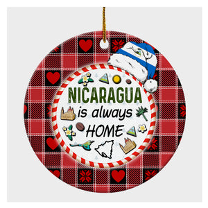 Nicaragua Is Always Home Circle Ornament