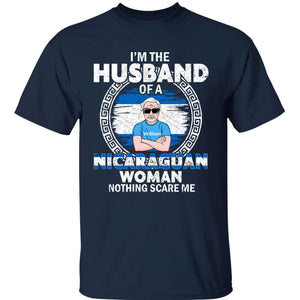  Custom Nicaragua T-shirt For Your Husband, I'm The Husband Of A Nicaragua Woman