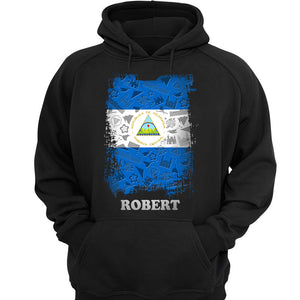 Nicaragua Flag Personalized T-shirt With Symbols