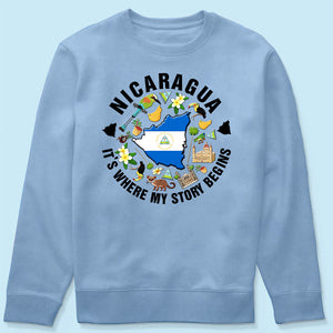 Nicaragua It's Where My Story Begins T-shirt, Symbols