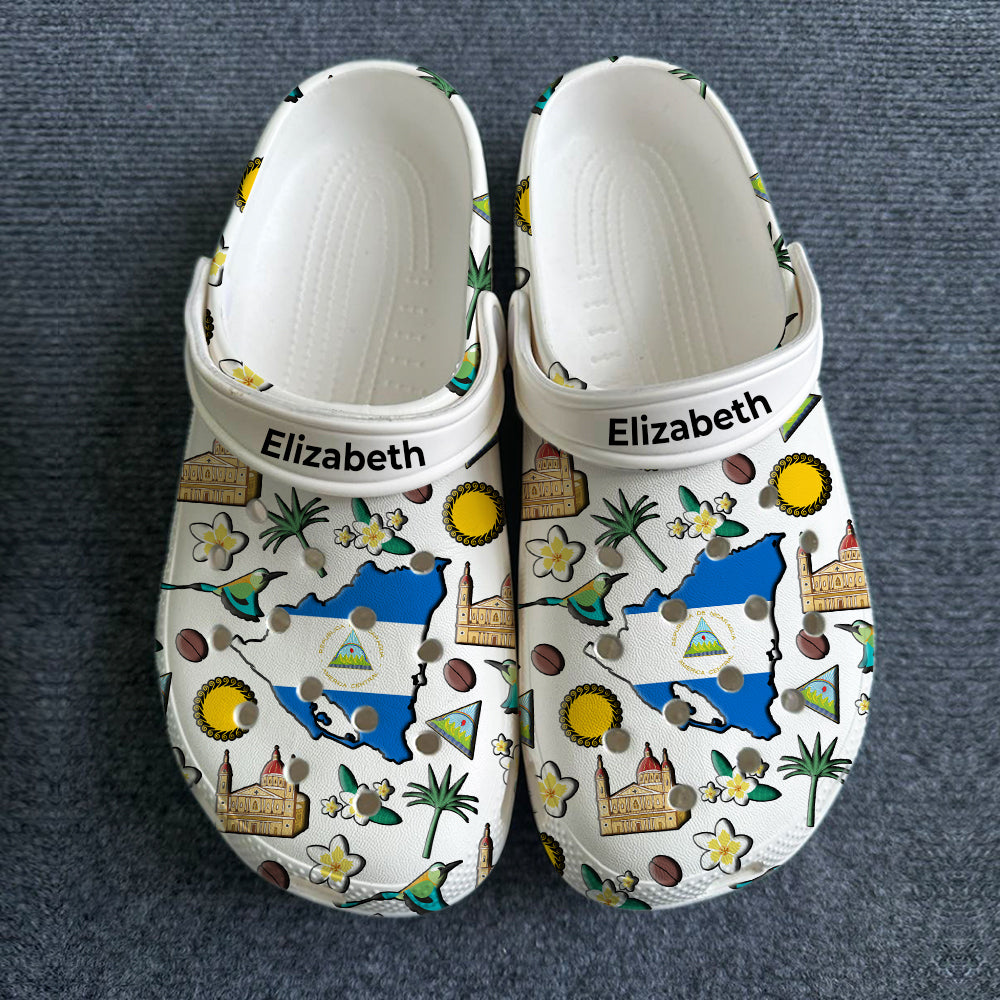 Nicaragua Customized Clogs Shoes With Nicaraguan Flag And Symbols