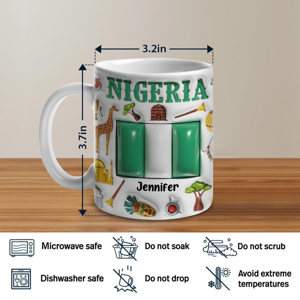 Custom Nigeria Coffee Mug Cup With Your Name