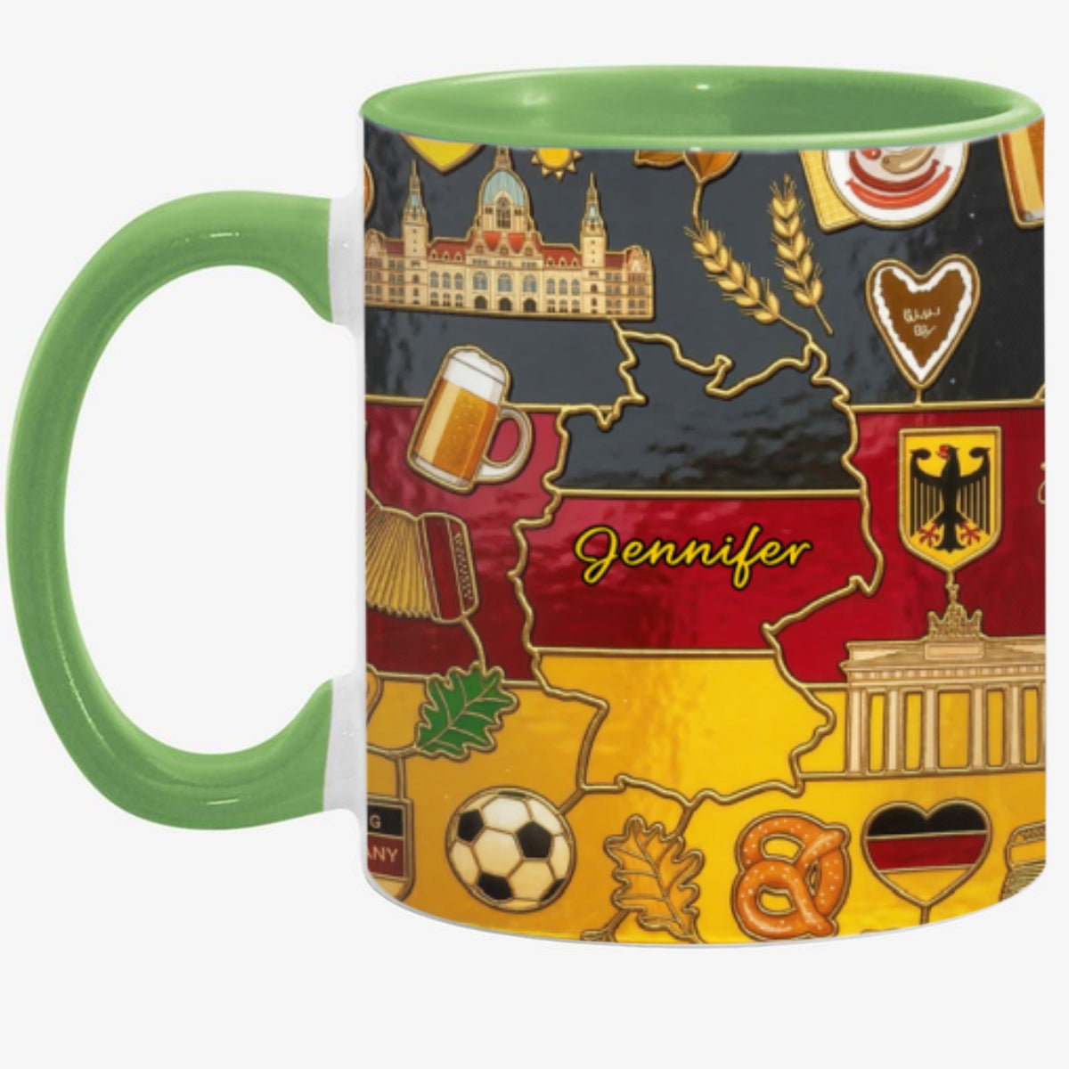 Custom Germany Accent Mug With Name In Germany Map