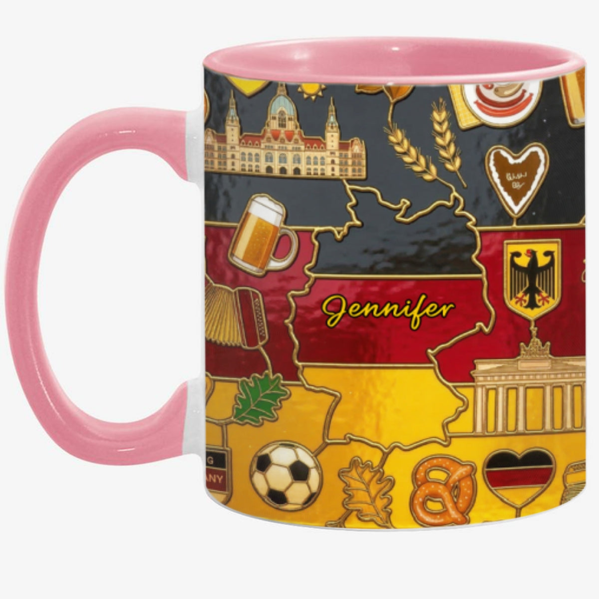 Custom Germany Accent Mug With Name In Germany Map