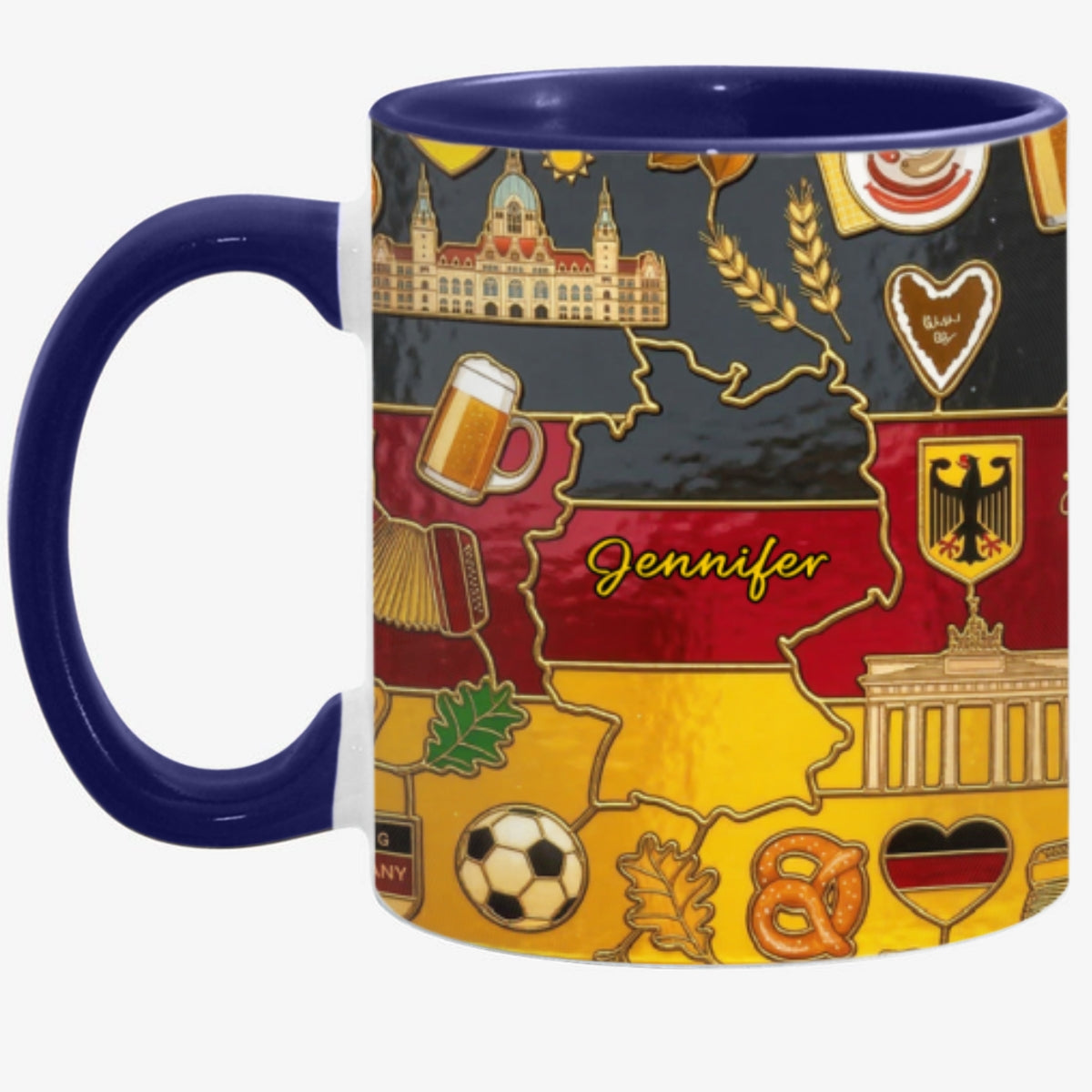 Custom Germany Accent Mug With Name In Germany Map