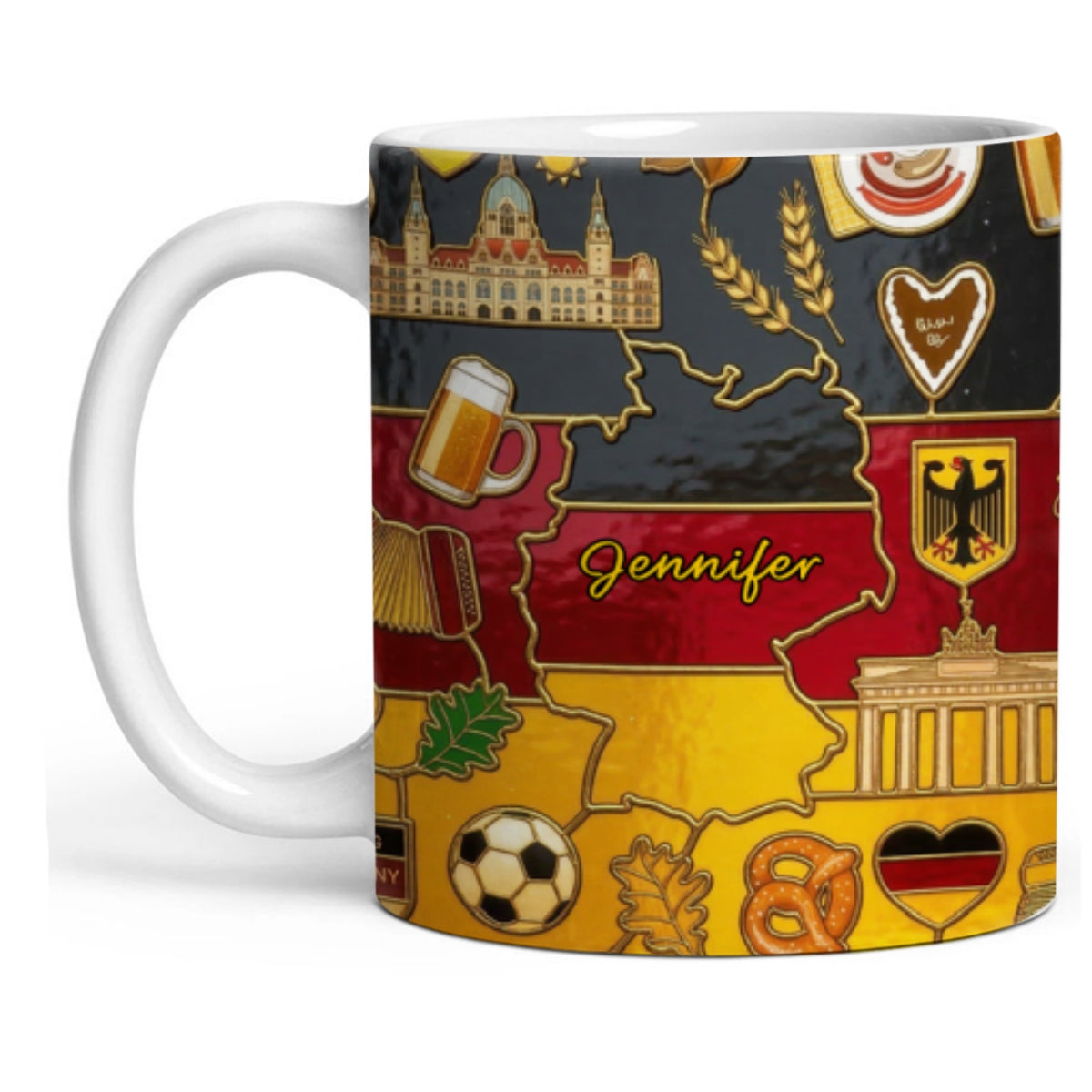 Custom Germany Accent Mug With Name In Germany Map
