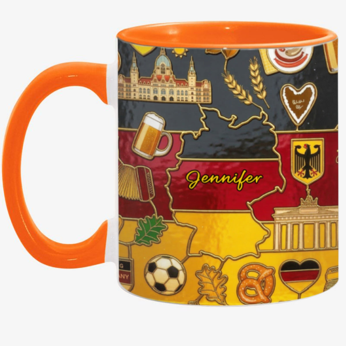 Custom Germany Accent Mug With Name In Germany Map