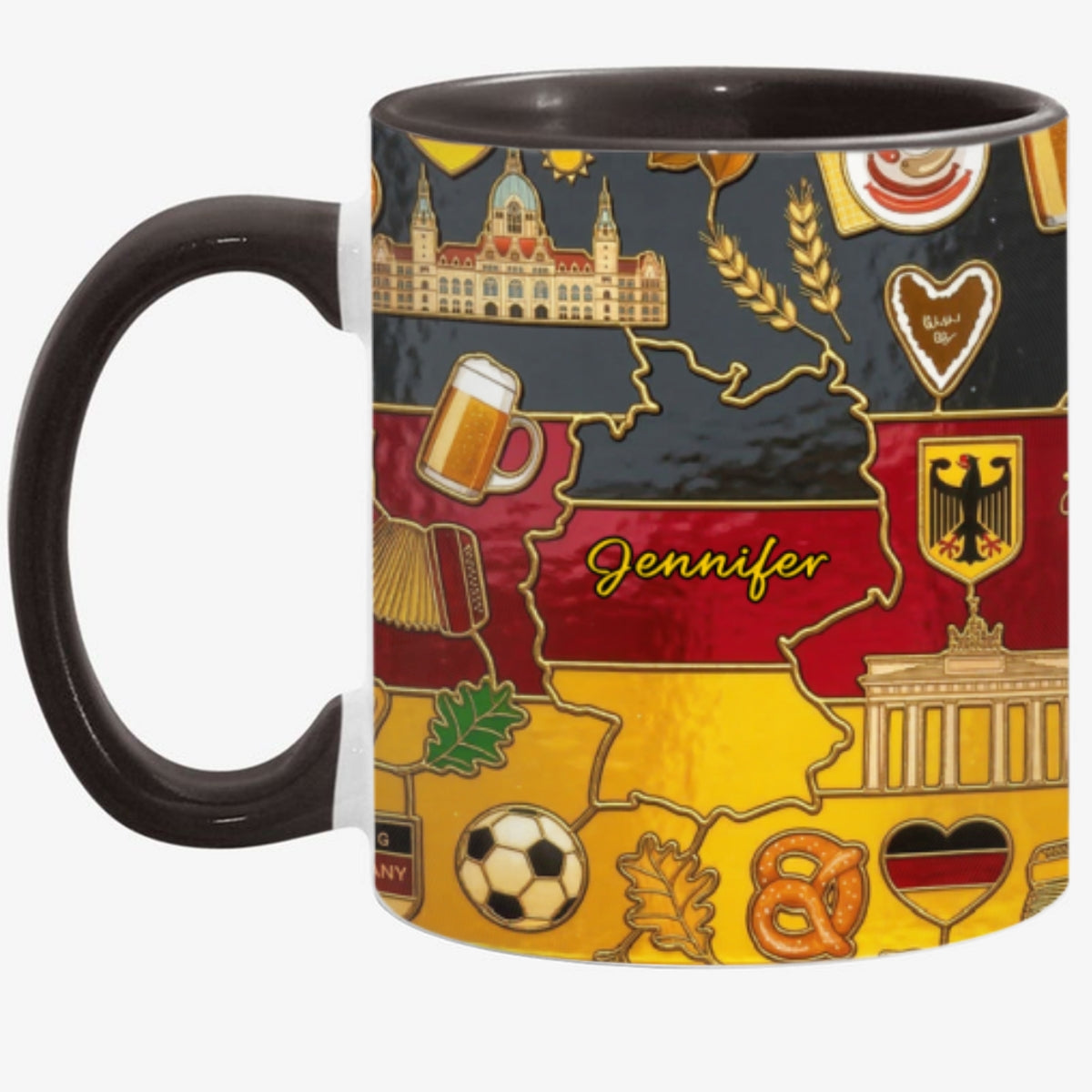 Custom Germany Accent Mug With Name In Germany Map