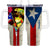 Personalized Puerto Rico 40oz Tumbler With Straw Frog Zipper Flag
