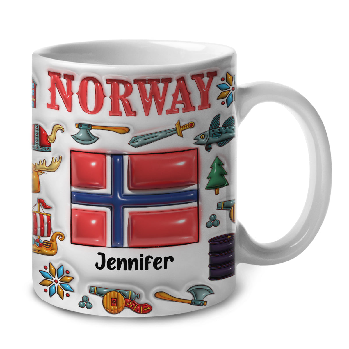 Custom Norway Coffee Mug Cup With Your Name