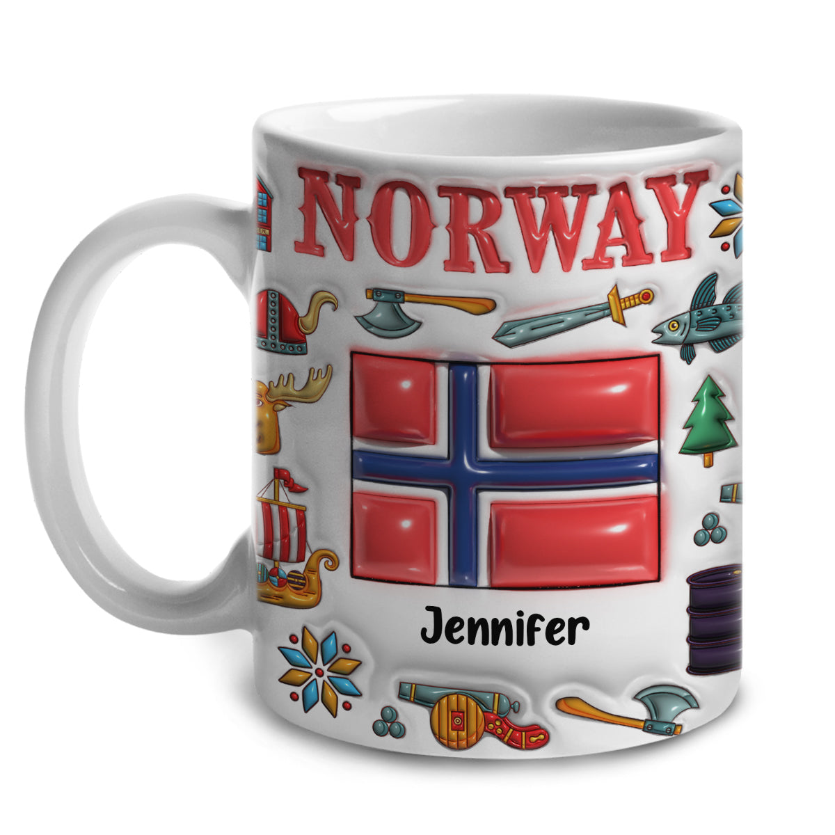 Custom Norway Coffee Mug Cup With Your Name