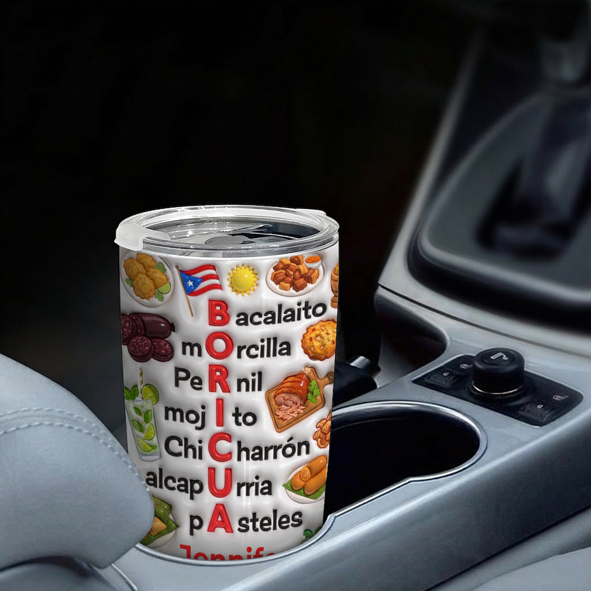 Custom Puerto Rico Boricua Tumbler With Symbols Effect