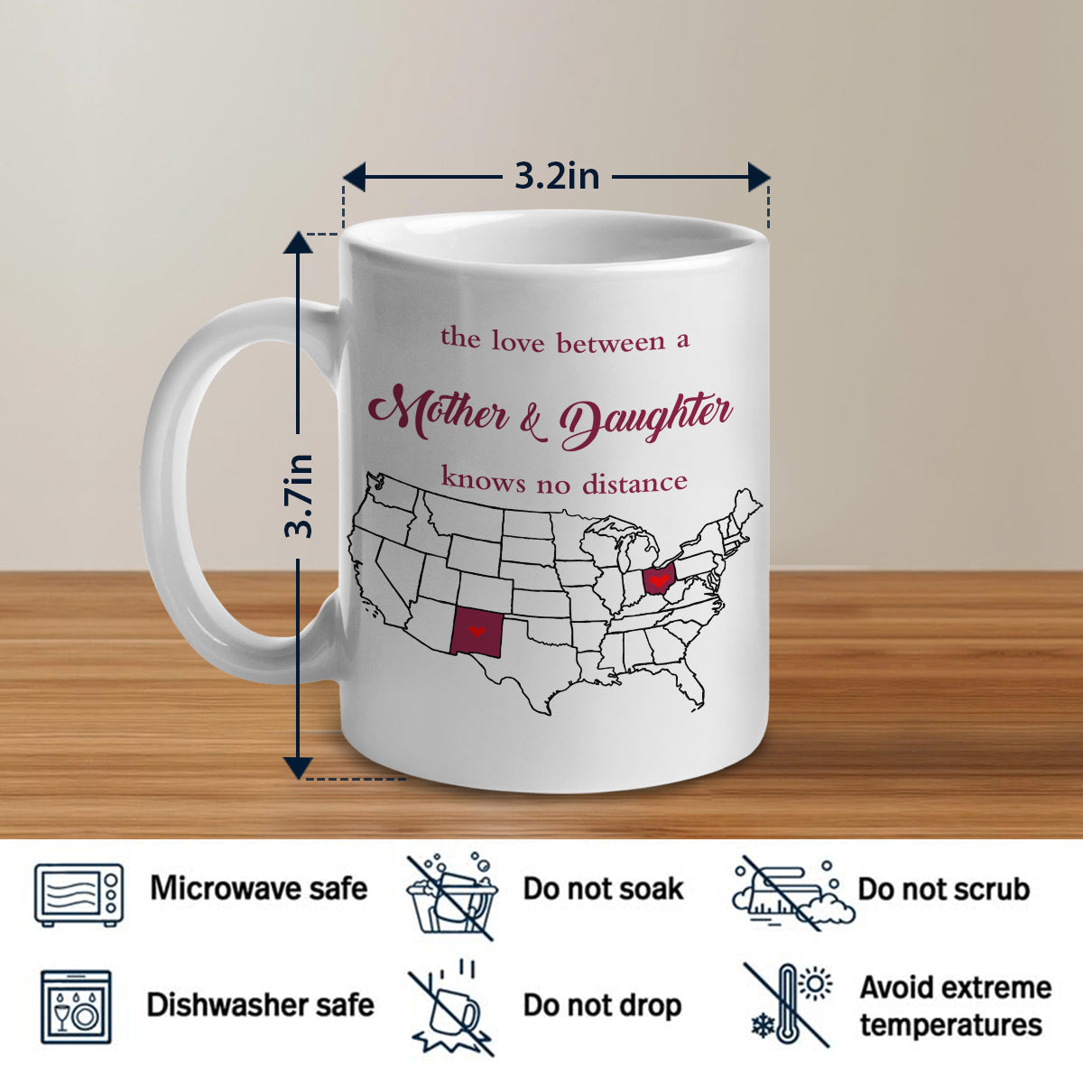 New Mexico Ohio Mother And Daughter Mug