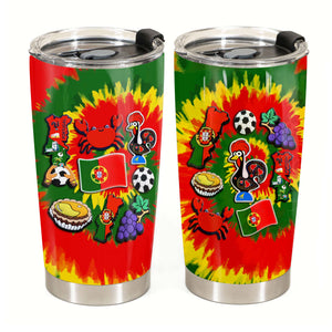 Portugal Personalized Tumbler With Symbols Tie Dye