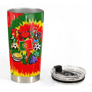 Portugal Personalized Tumbler With Symbols Tie Dye