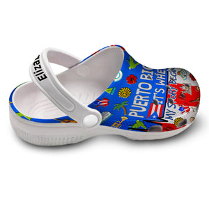 Puerto Rico It's Where My Story Begins Custom Clogs Shoes