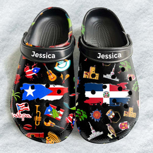 DominiRican Puerto Rican And Dominican Customized Clogs Shoes