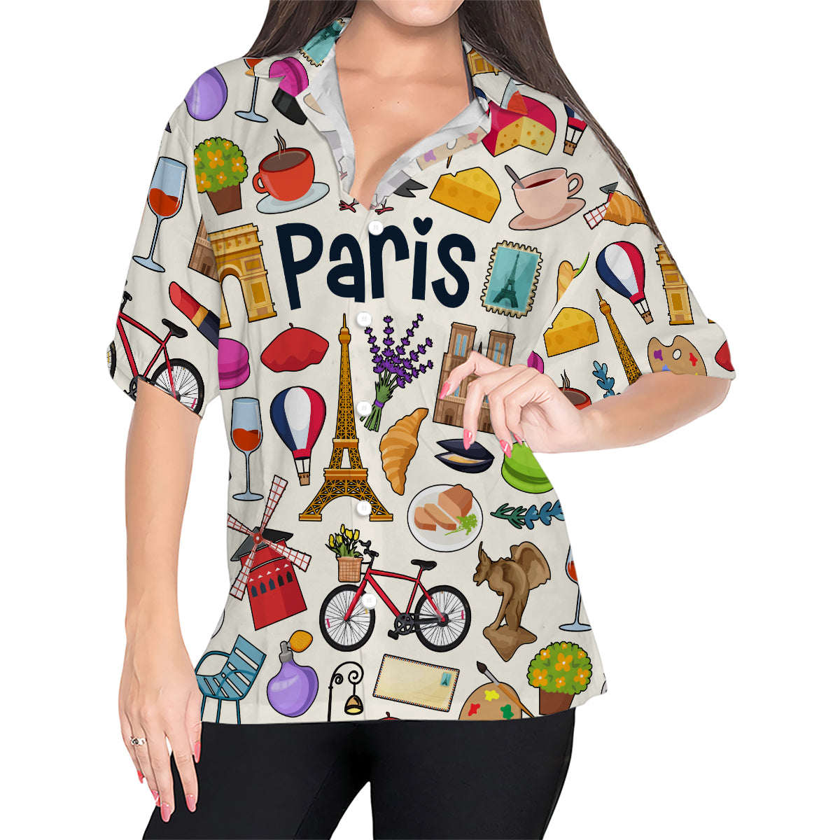 Paris Hawaiian Shirt For Vacation And Travel Lovers