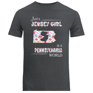 Just A Jersey Girl In A Pennsylvania World Flower T-shirt