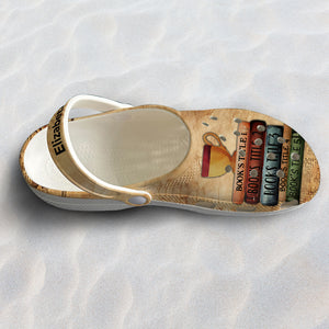 Personalized Book Lover Clog Shoes, Just A Girl Who Loves Books