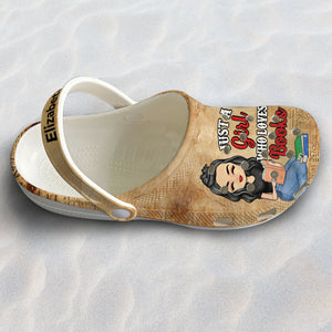Personalized Book Lover Clog Shoes, Just A Girl Who Loves Books