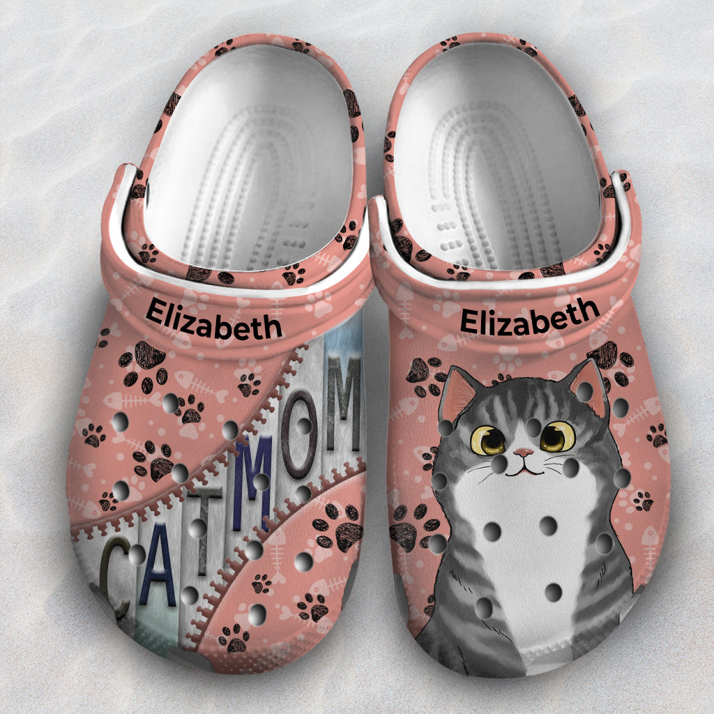 Personalized Cat Mom Clogs Shoes With Your Picture