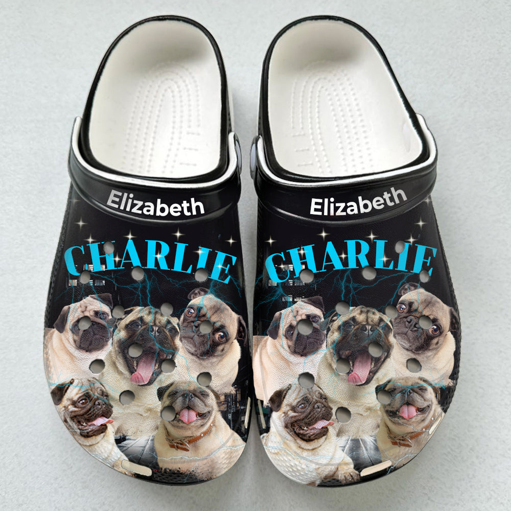 Personalized Dog Clogs Shoes With Bootleg Vintage Style Teezalo