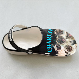 Personalized Dog Clogs Shoes With Bootleg Vintage Style
