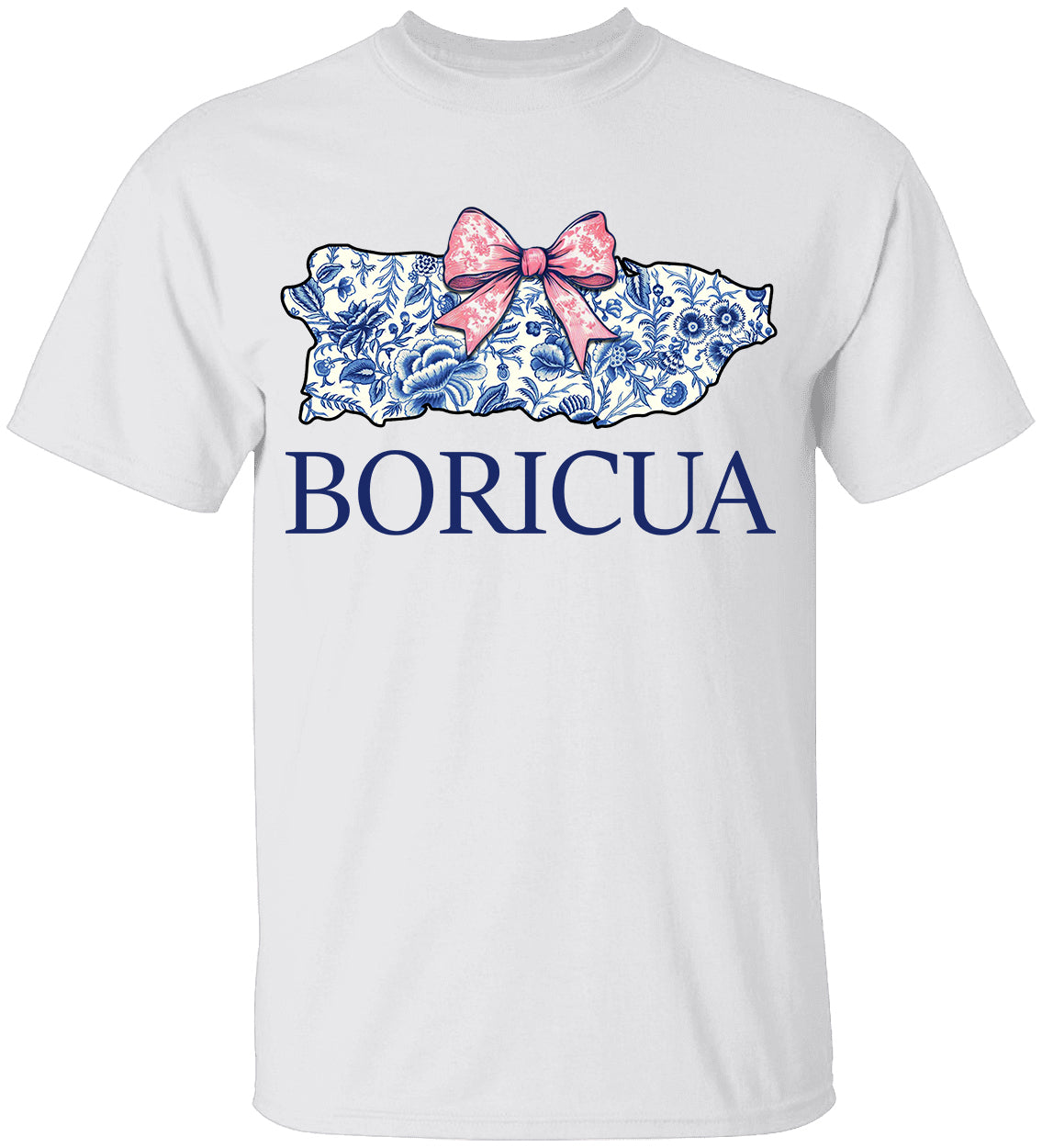 Personalized Boricua Girl Puerto Rico Coquette Bow T-shirt