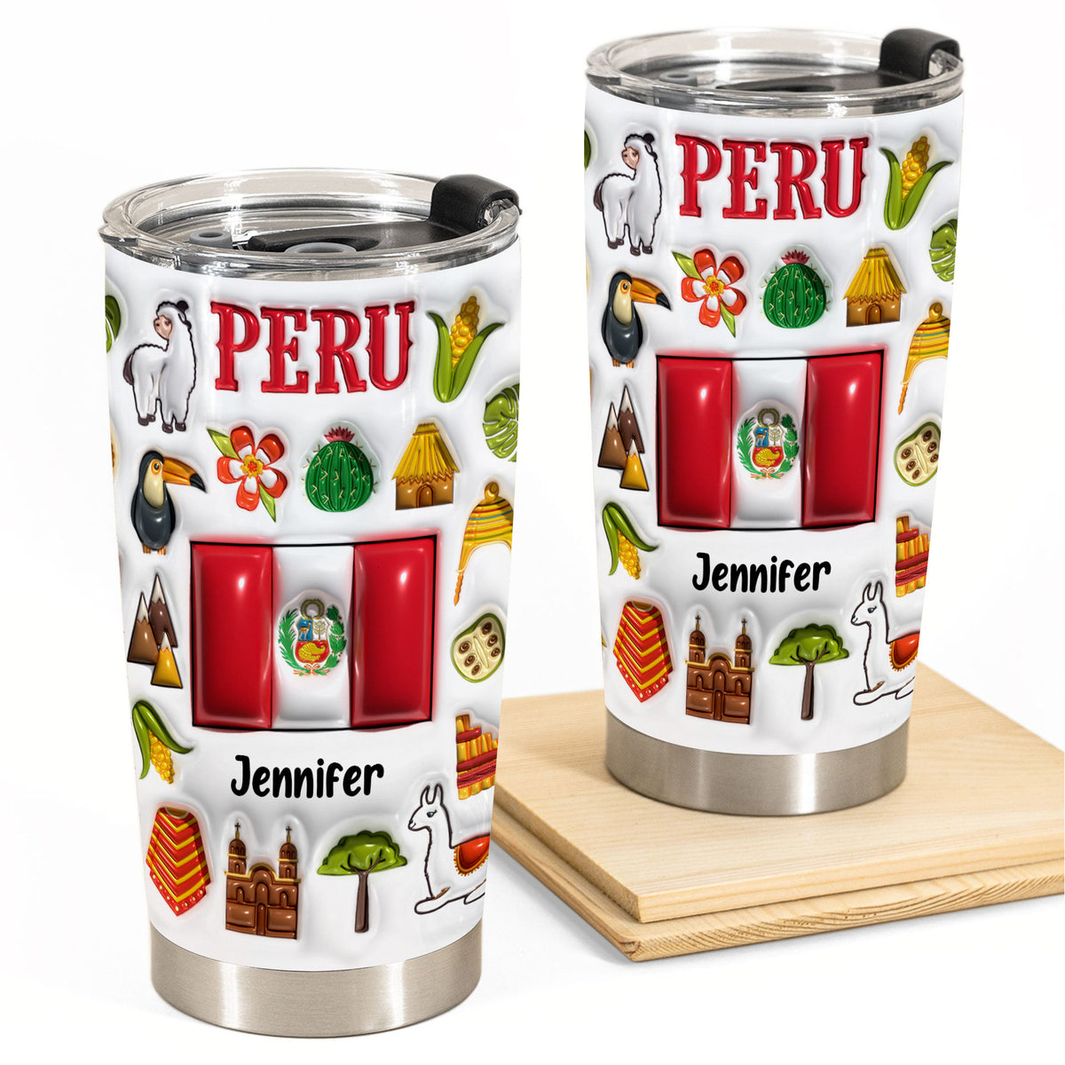 Custom Peru Tumbler Cup With Your Name
