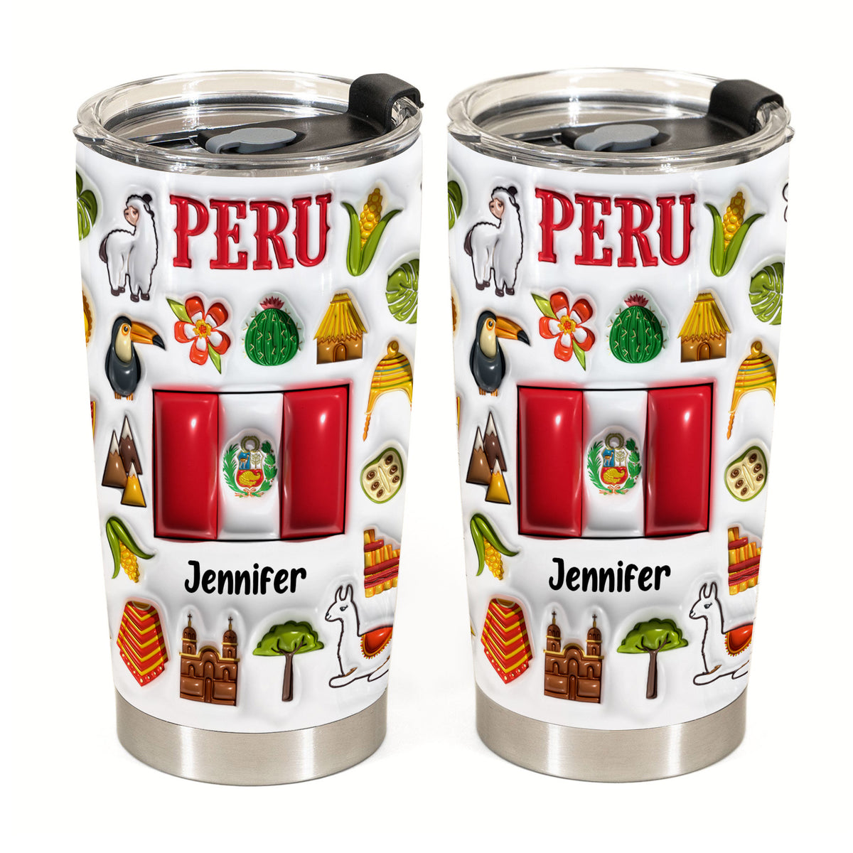 Custom Peru Tumbler Cup With Your Name