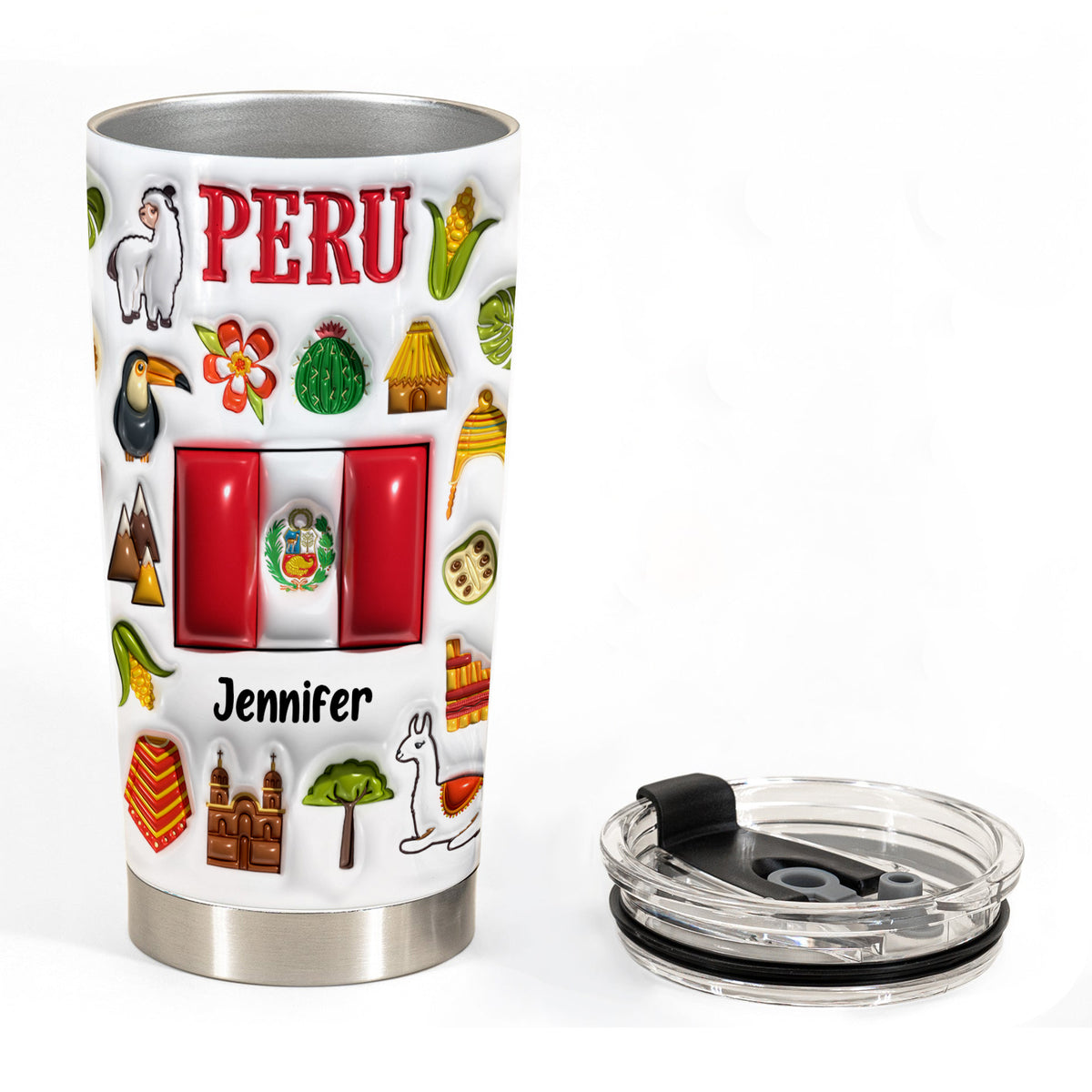 Custom Peru Tumbler Cup With Your Name
