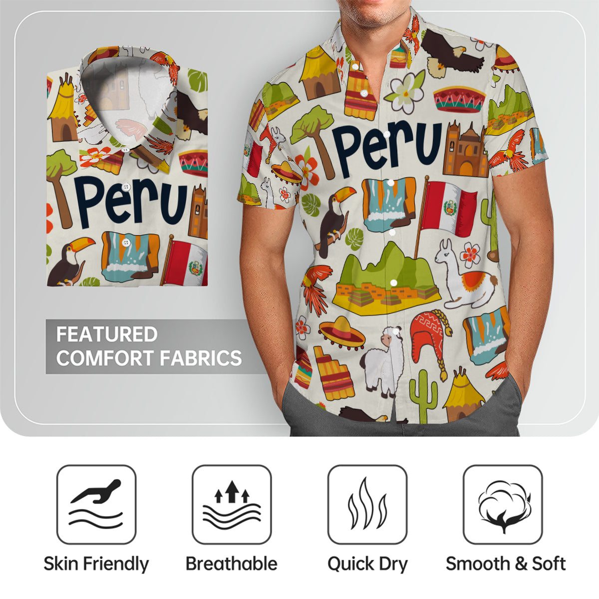Peru Hawaiian Shirt For Vacation And Travel Lovers