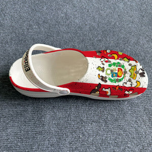 Peru Flag Symbols Personalized Clogs Shoes