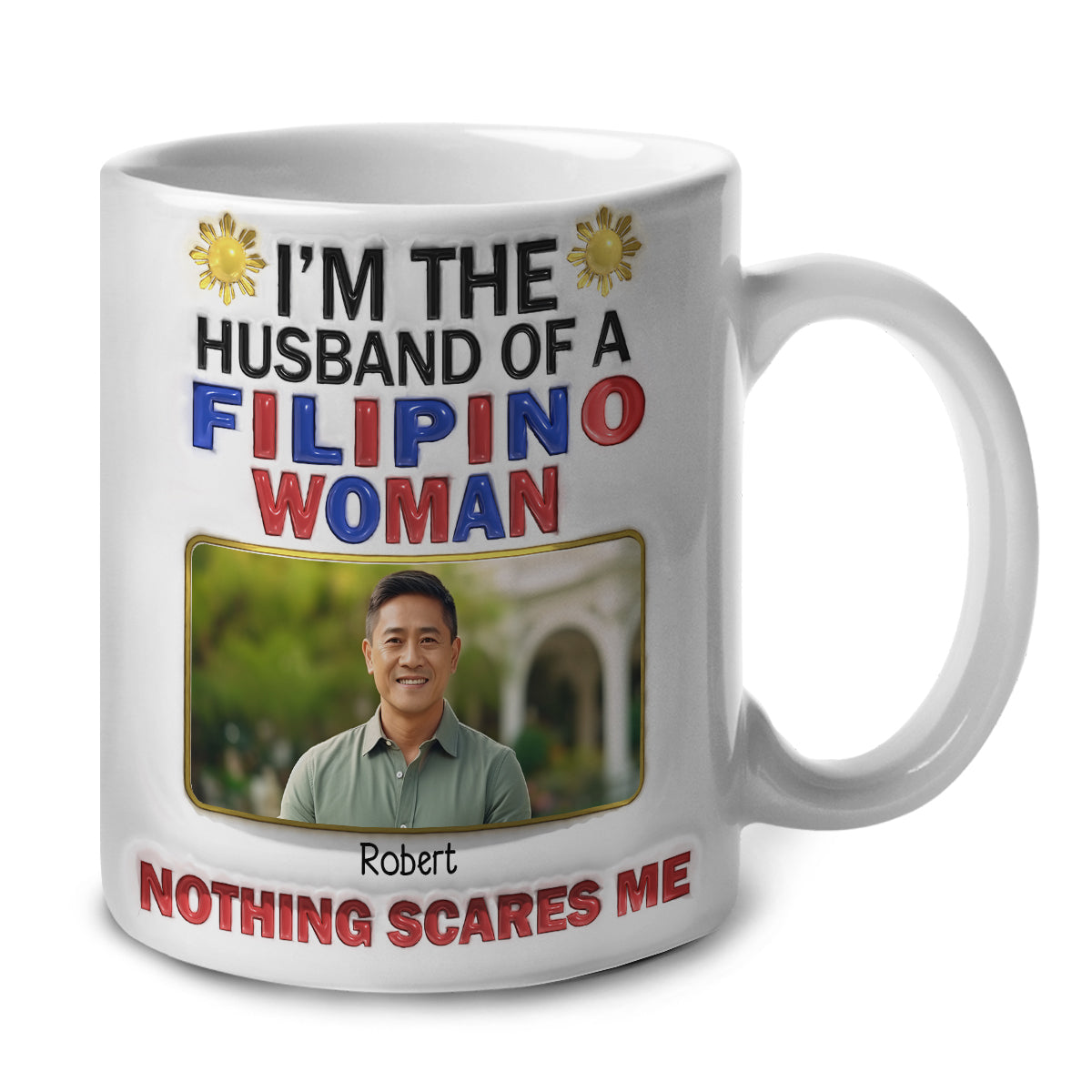 I'm The Husband Of A Filipino Woman Personalized Coffee Mug Cup