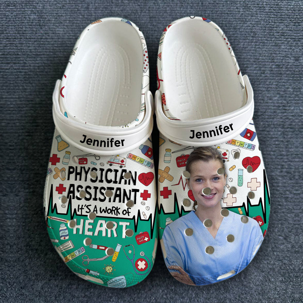 Physician Assistant Is A Work Of Heart Custom Clogs Shoes