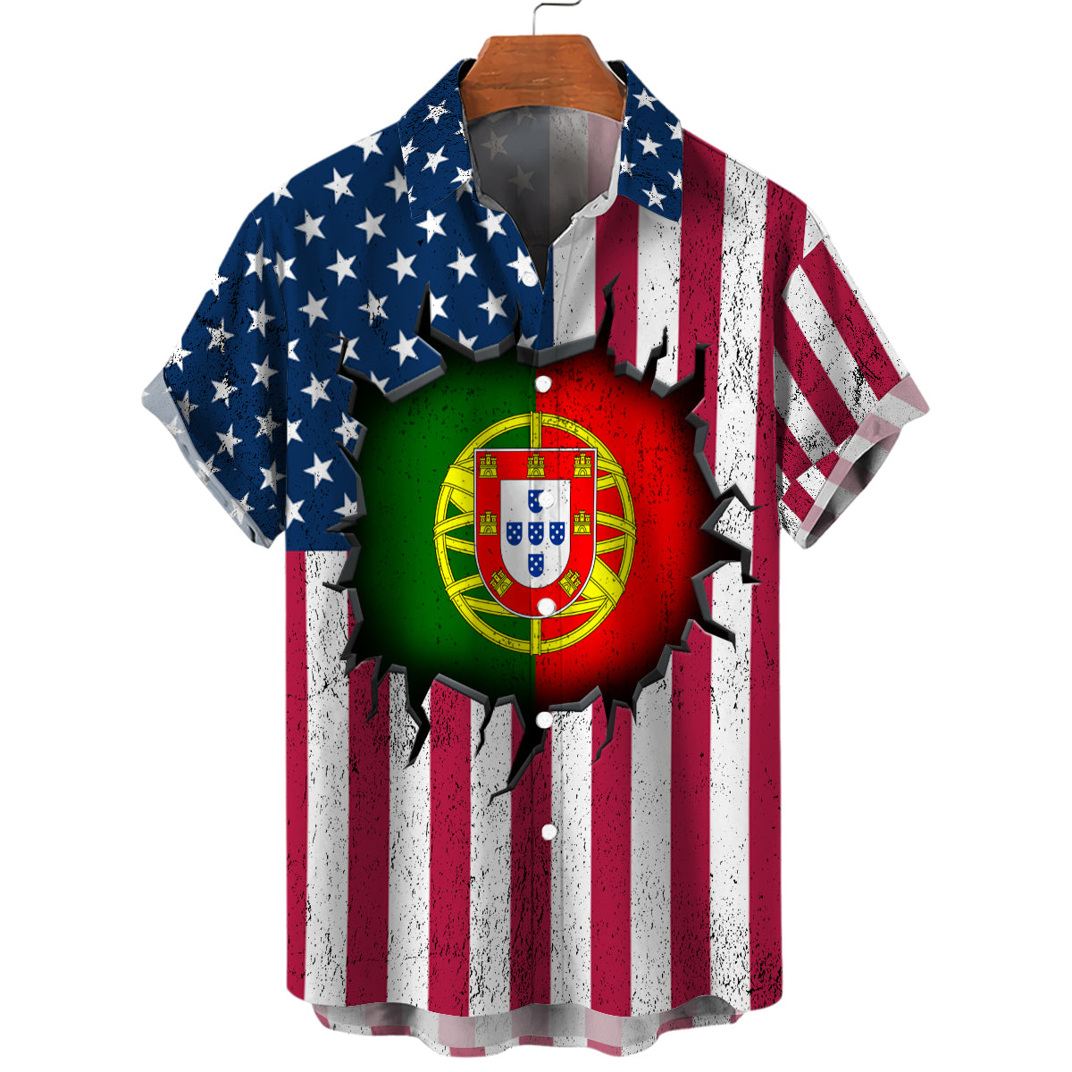 A Portuguese American Style Hawaiian Shirt