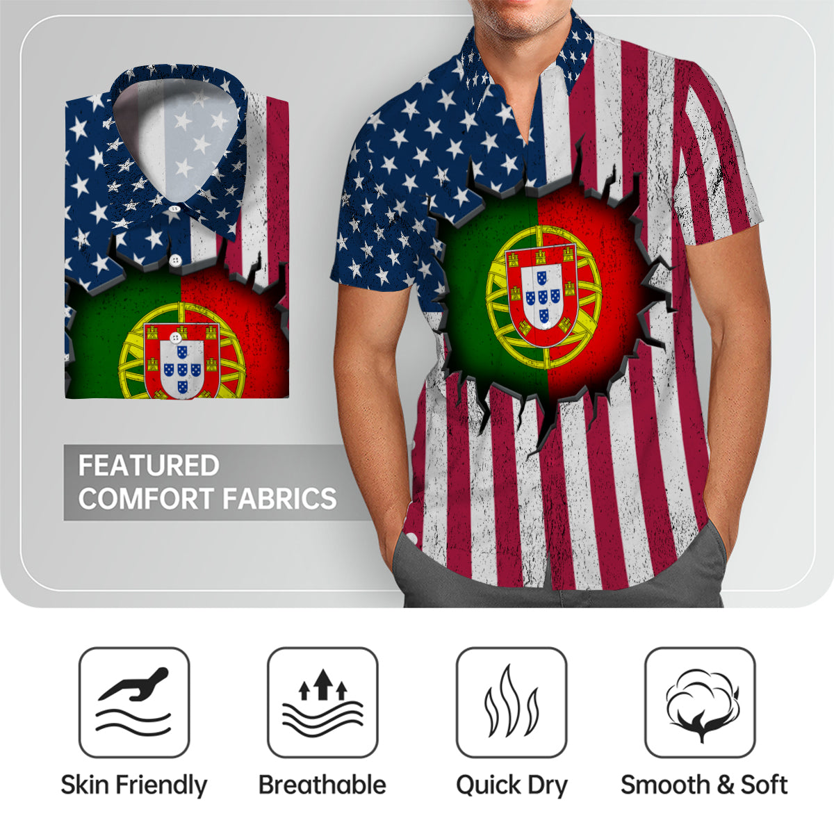 A Portuguese American Style Hawaiian Shirt